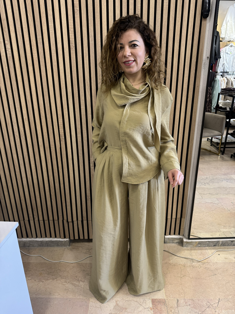  Yeşil Marka model tencel takım 