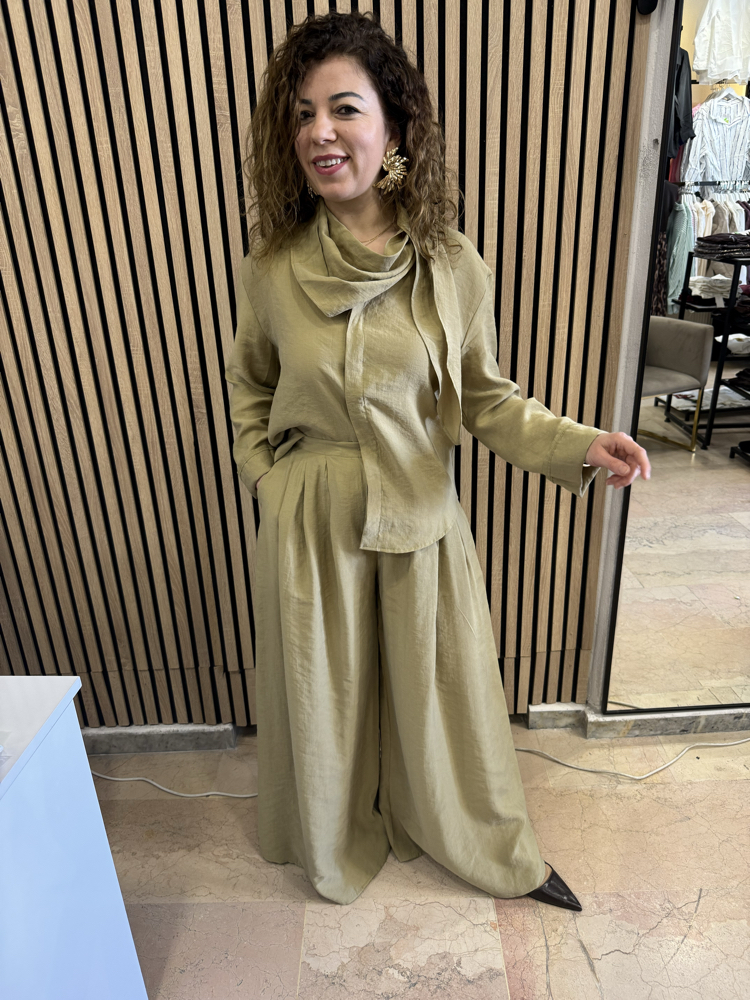  Yeşil Marka model tencel takım 