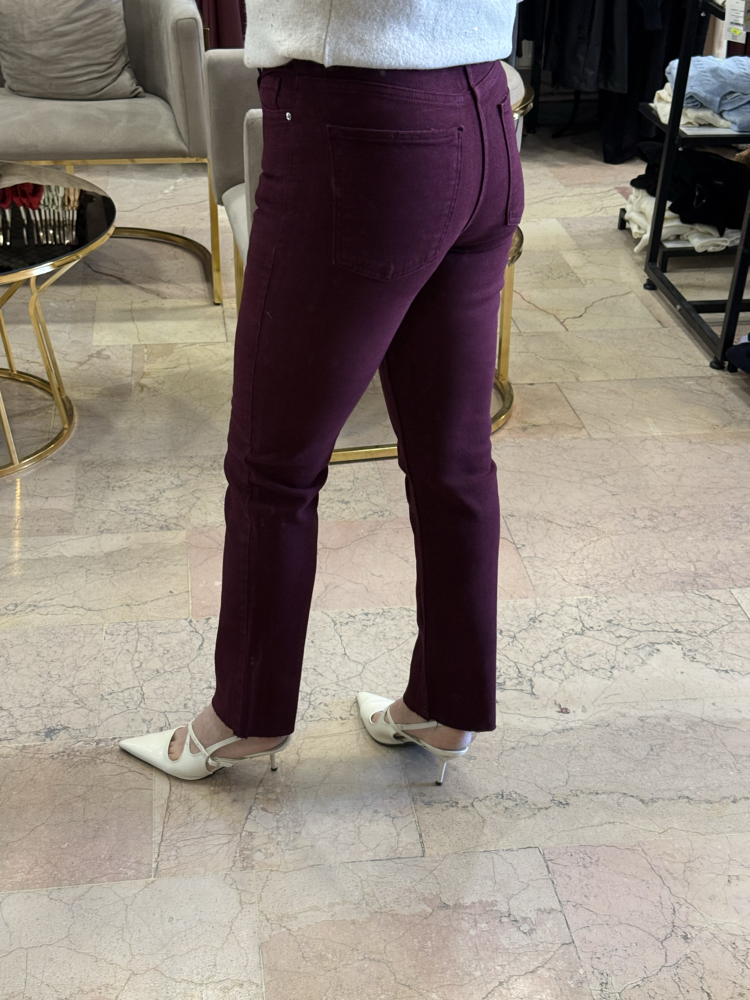 Bordo kesik paça Jean