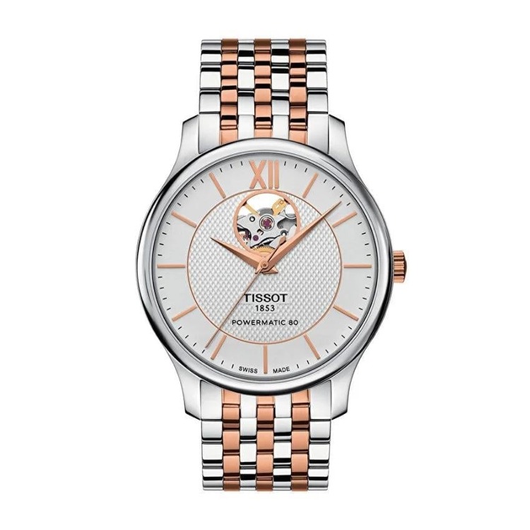 Tissot Tradition Powermatic 80 Open Heart T0639072203801 Erkek Kol Saati T063.907.22.038.01