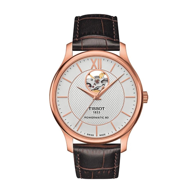 Tissot Tradition Powermatic 80 Open Heart T0639073603800 Erkek Kol Saati T063.907.36.038.00