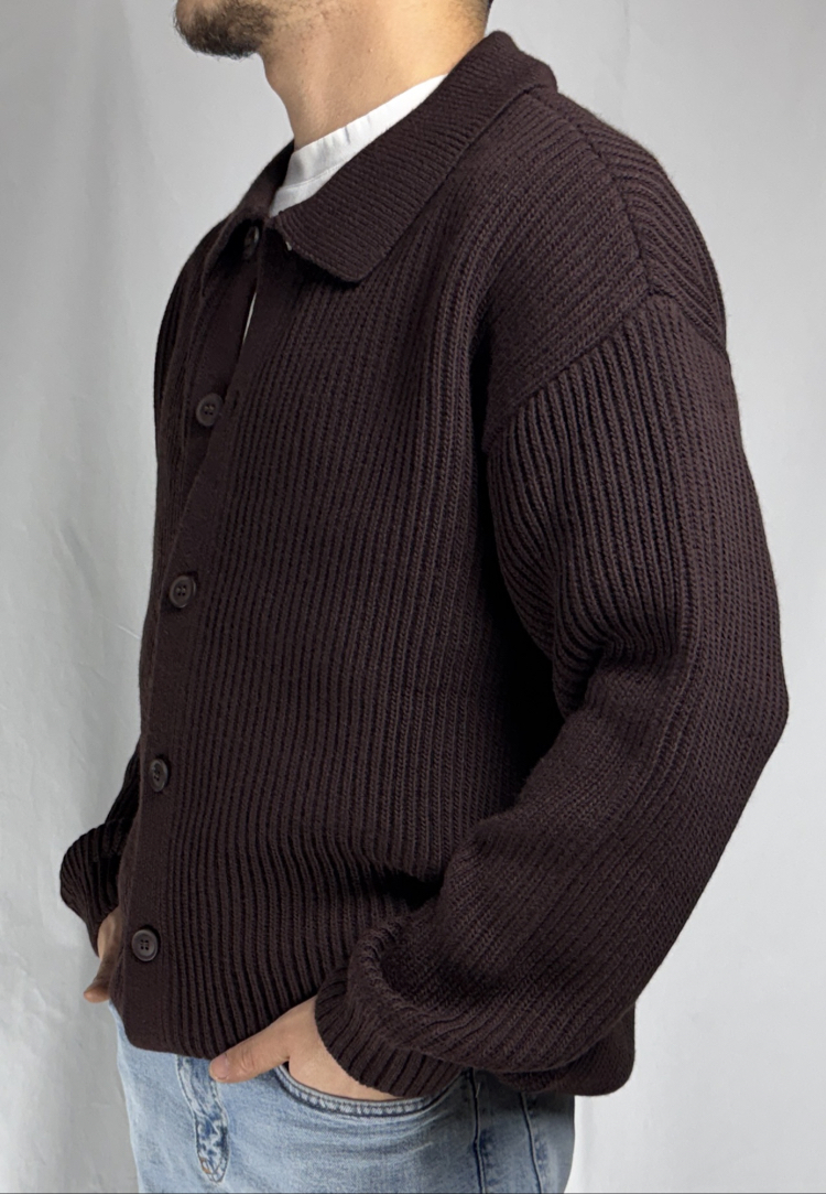REGULAR ÖRME DÜĞMELİ FİT HIRKA