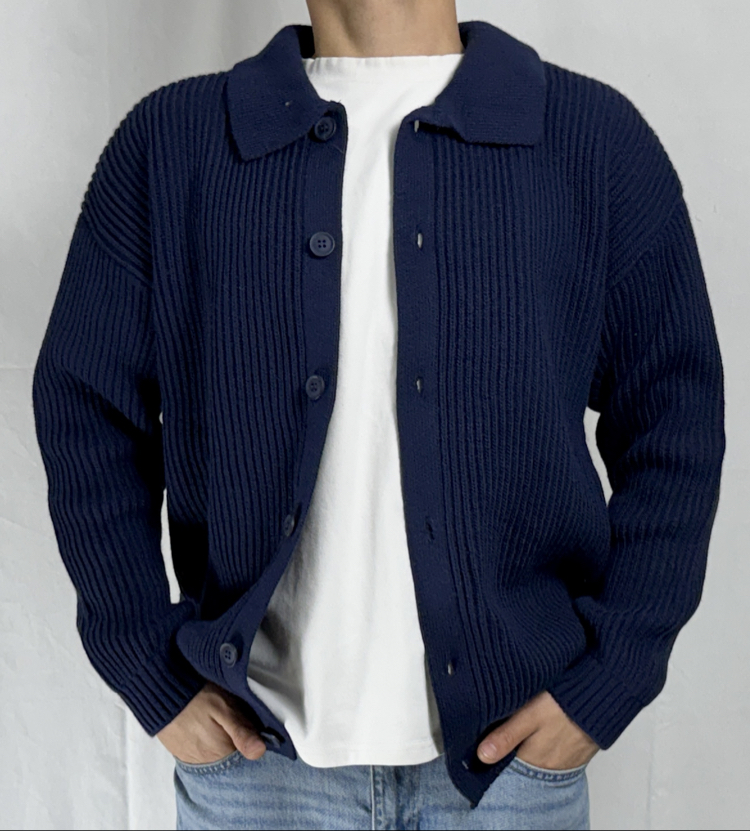 REGULAR ÖRME DÜĞMELİ FİT HIRKA
