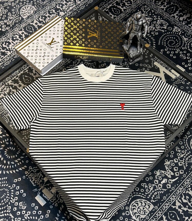 Ami Paris Premium Çizgili T-shirt