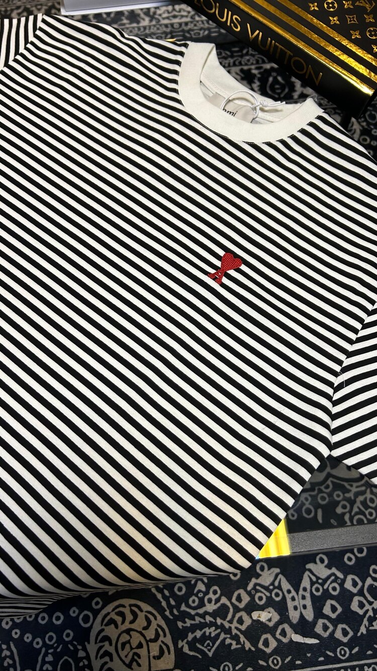 Ami Paris Premium Çizgili T-shirt