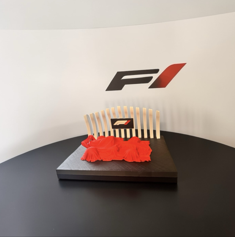 F1 örtü desenli yarış arabası maketi