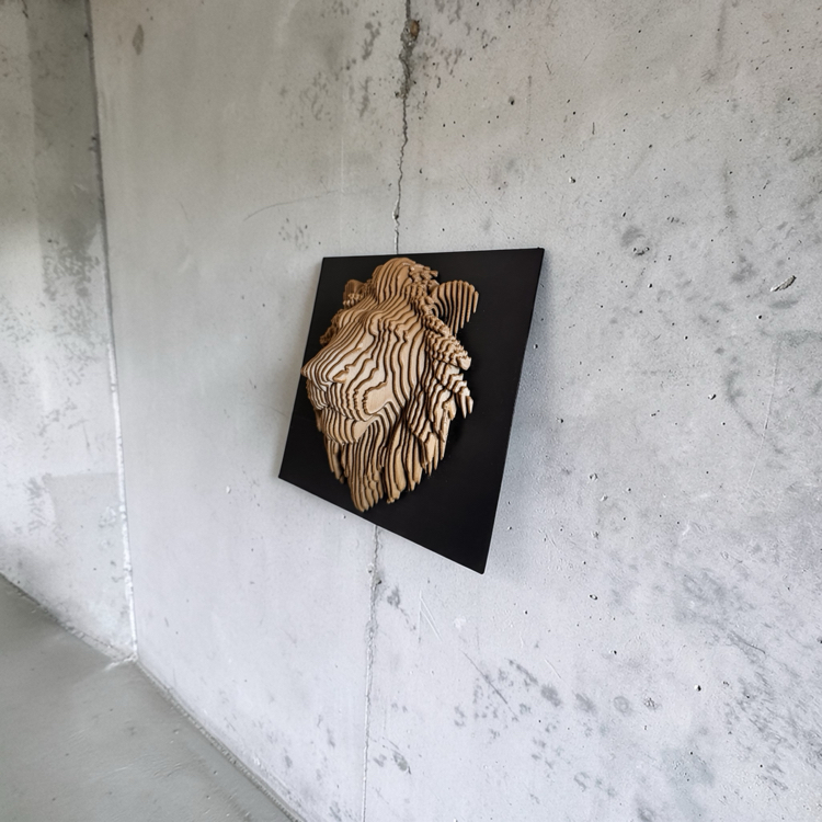 Katmanlı aslan portresi
