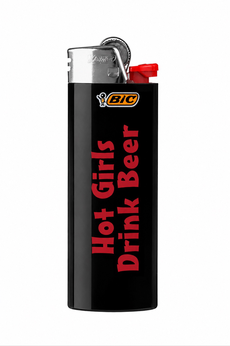 Hot Girls Drink Beer Bic Çakmak