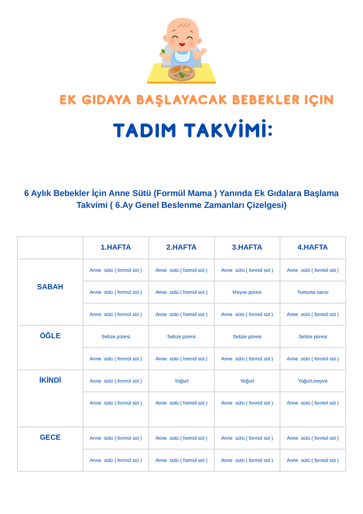Bebeğimin İlk Tatları E-Kitap