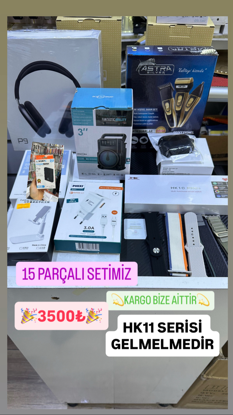 15 PARÇALI SET sipariş sonrası lütfen seçimler için bize ulaşınız
