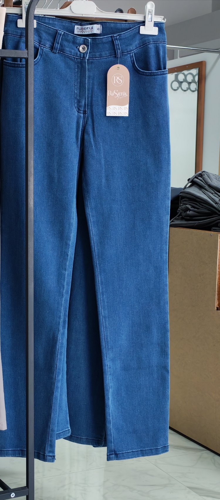 Yüksek Bel Likralı Kot Pantolon