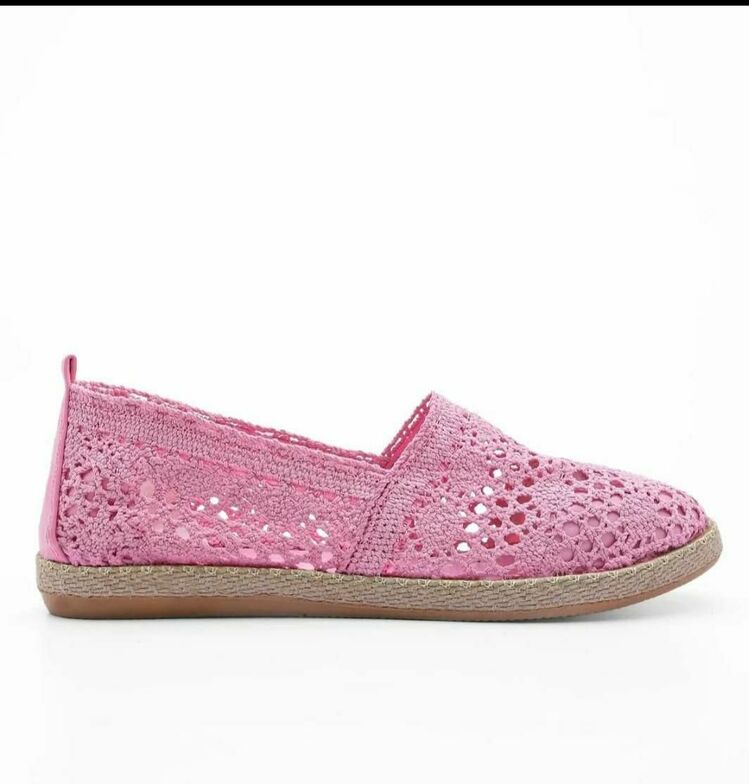Pembe  Renk Dantel Ayakkabı Espadril 