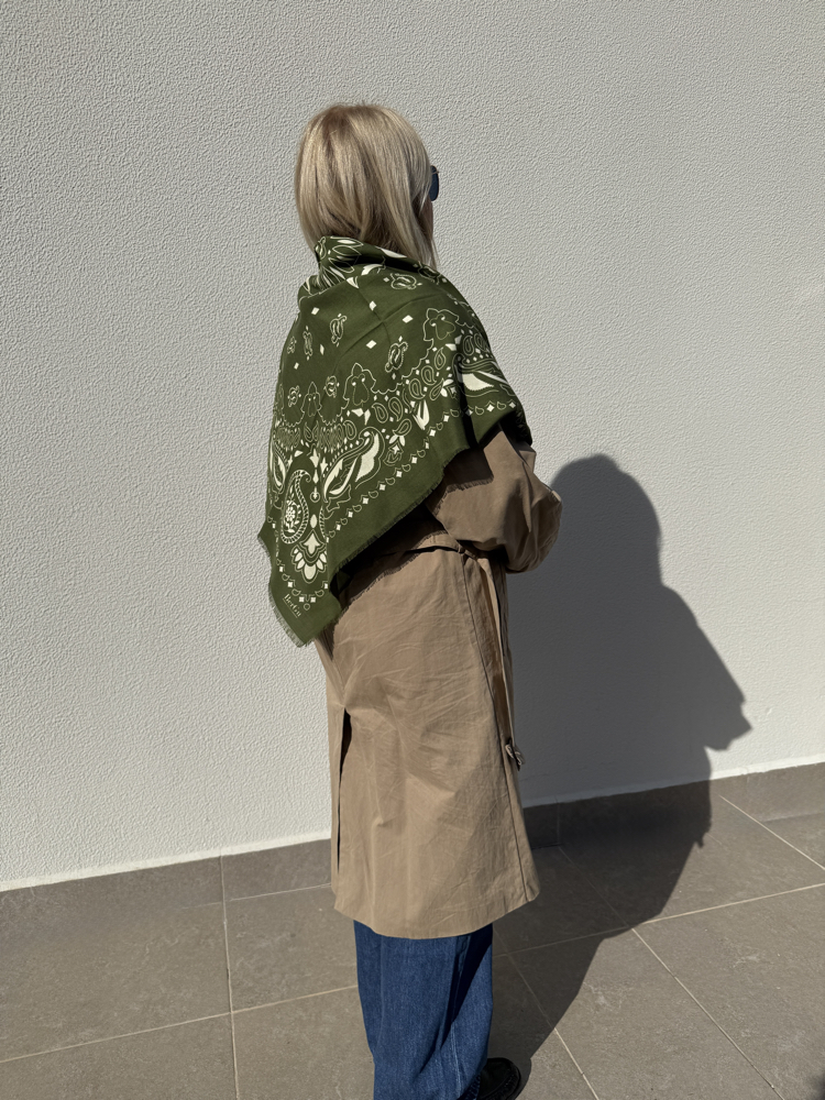 BerGu Scarf Haki Şal