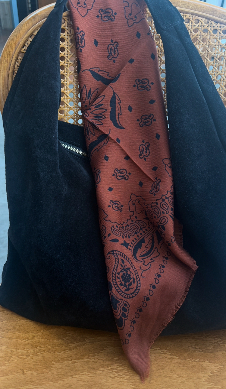 BerGu Amber Kahverengi Şal Bandana