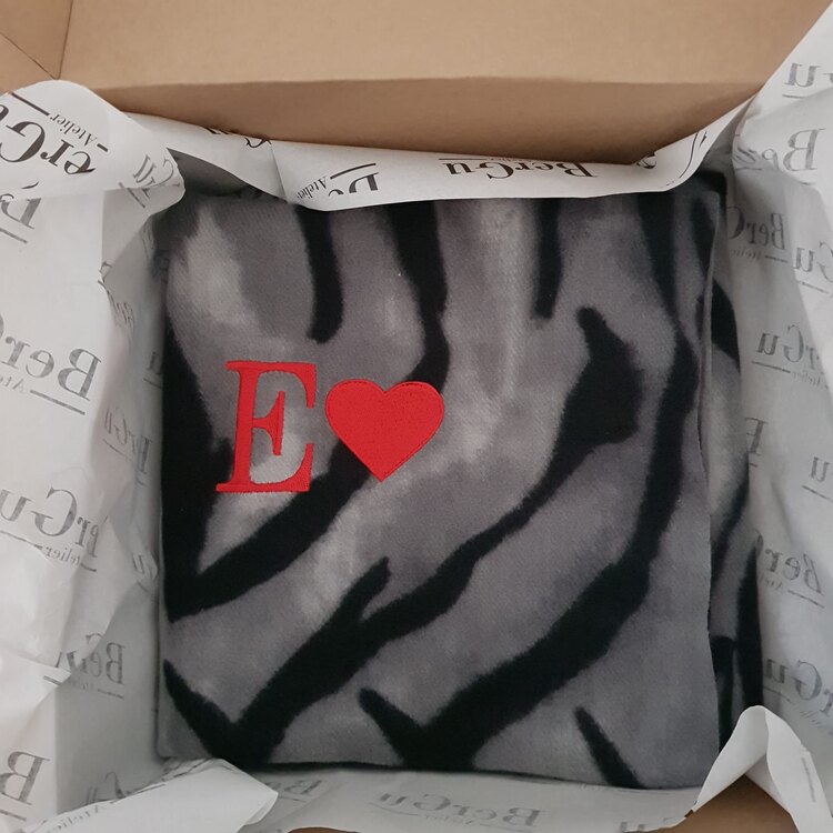 BerGu Atkı Gri Zebra
