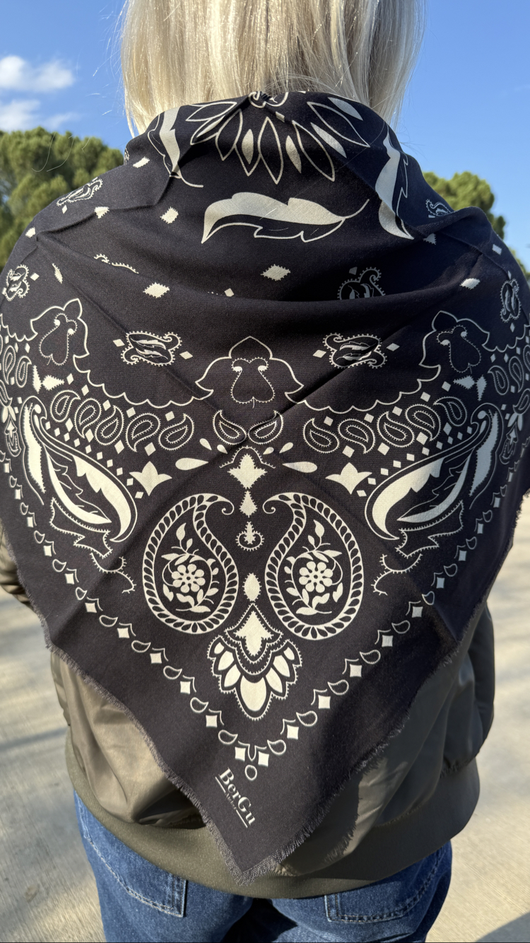 BerGu Scarf Koyu Kahve Şal 