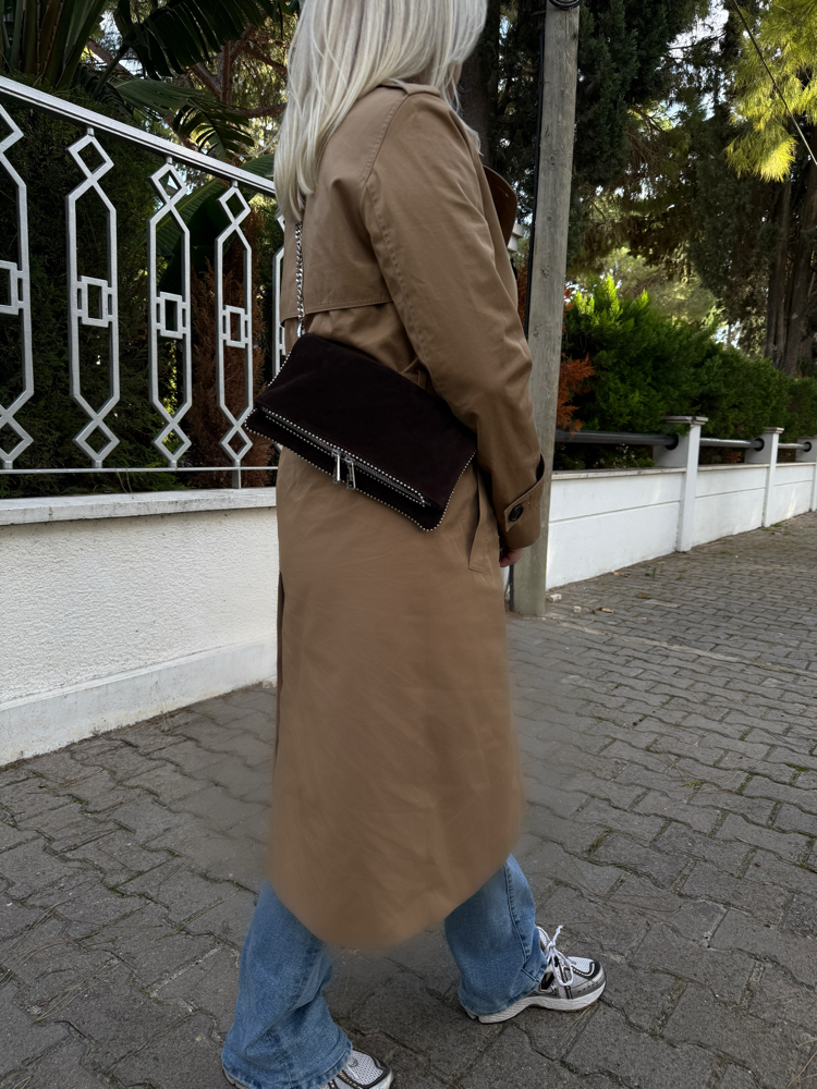 Sera Suede Acı Kahve Çanta 