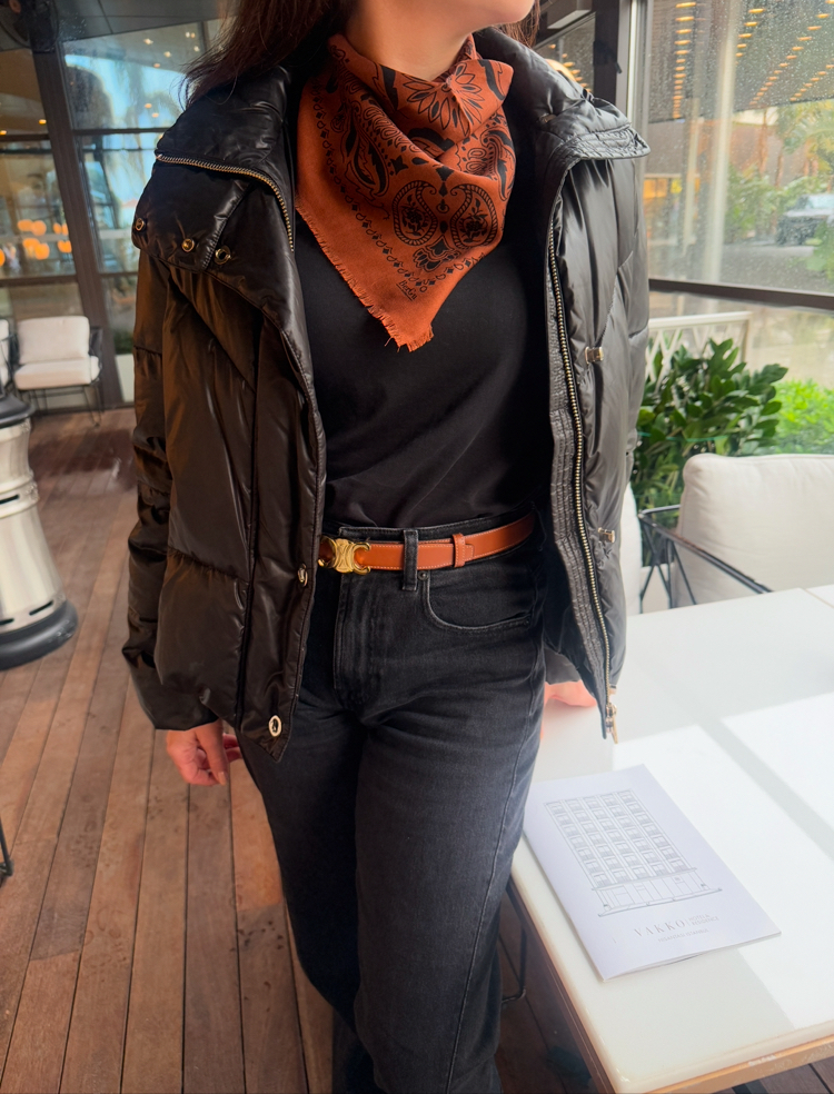 BerGu Amber Kahverengi Şal Bandana