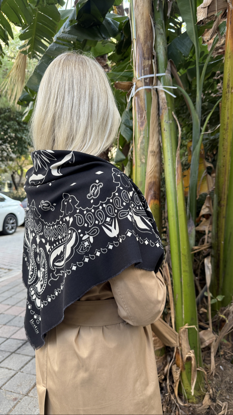 BerGu Scarf Siyah Şal