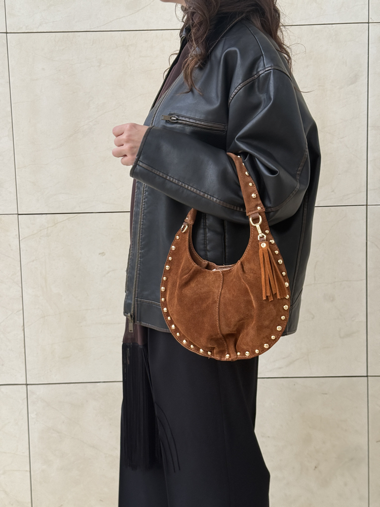 Isabella Suede Taba Çanta
