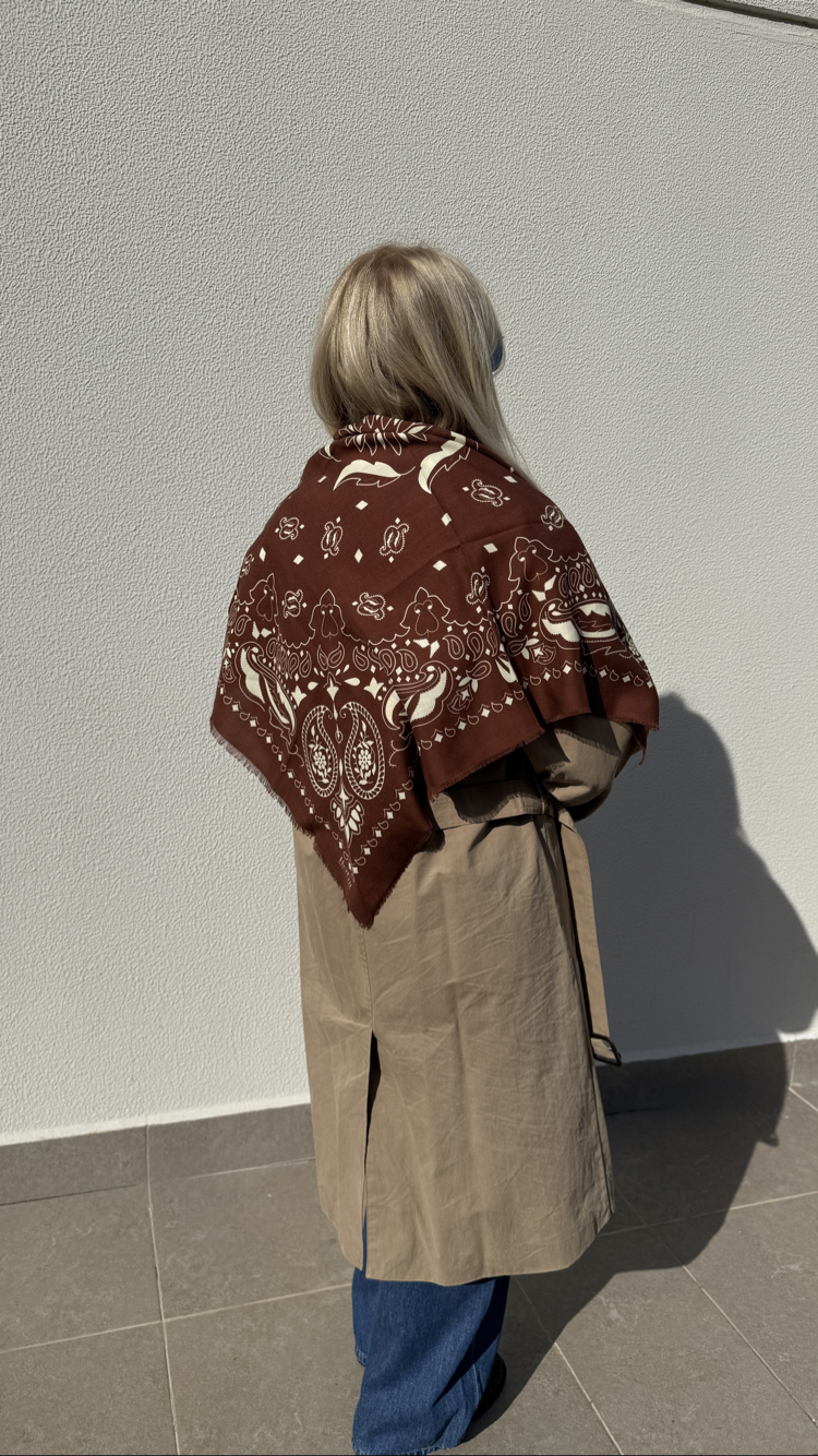 BerGu Scarf Kahverengi Şal