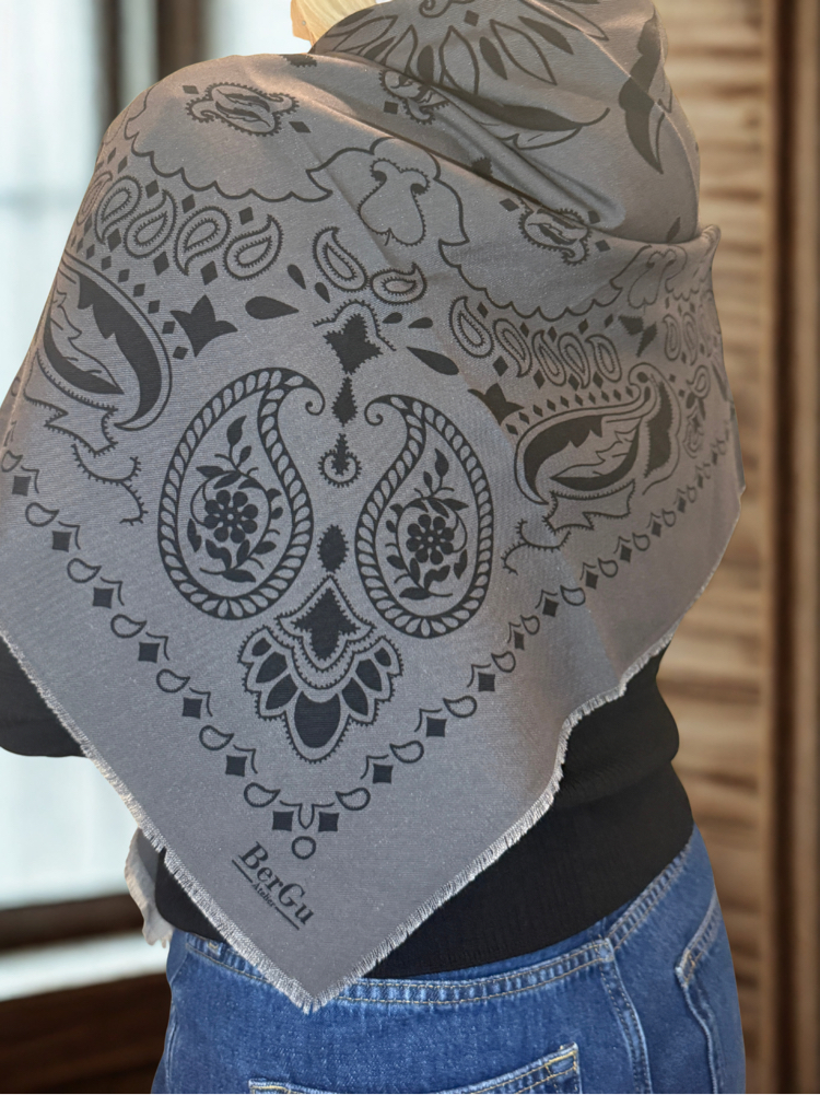BerGu Scarf Gri Şal