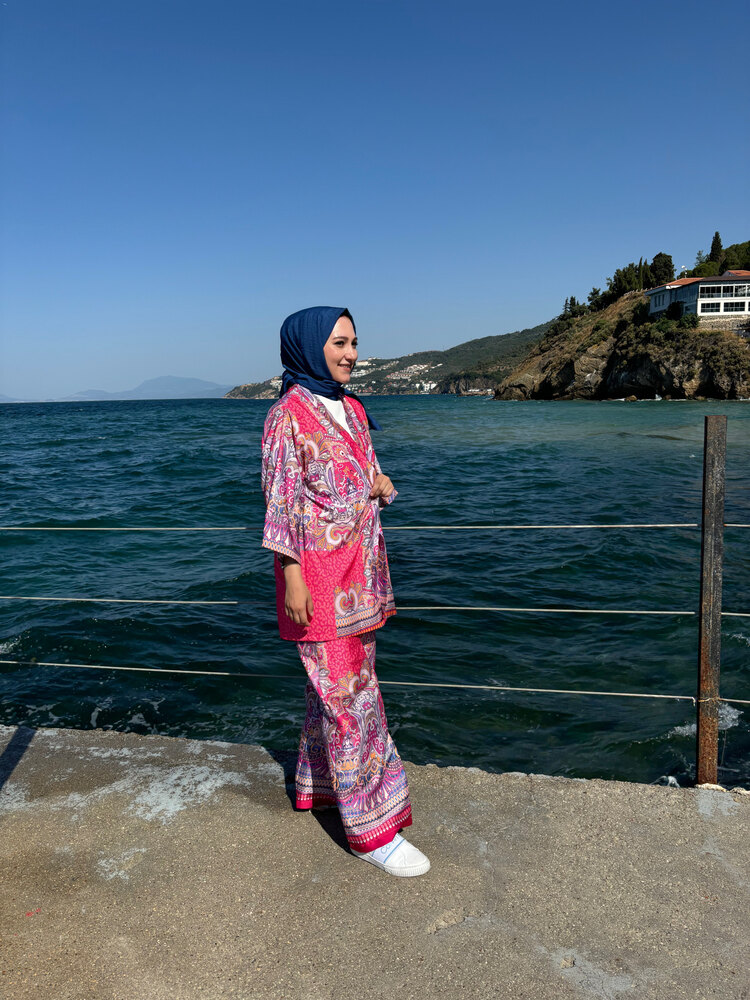 Pembe Kimono Takım