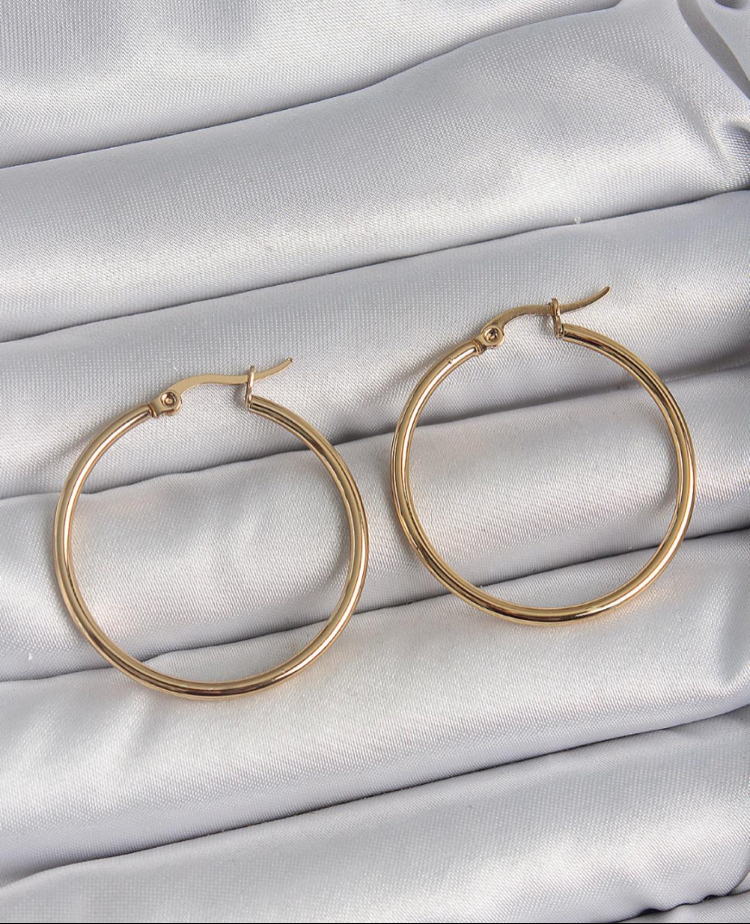 33mm Halka Çelik Küpe