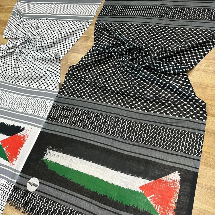 Filistin Desenli Şal Kefiye
