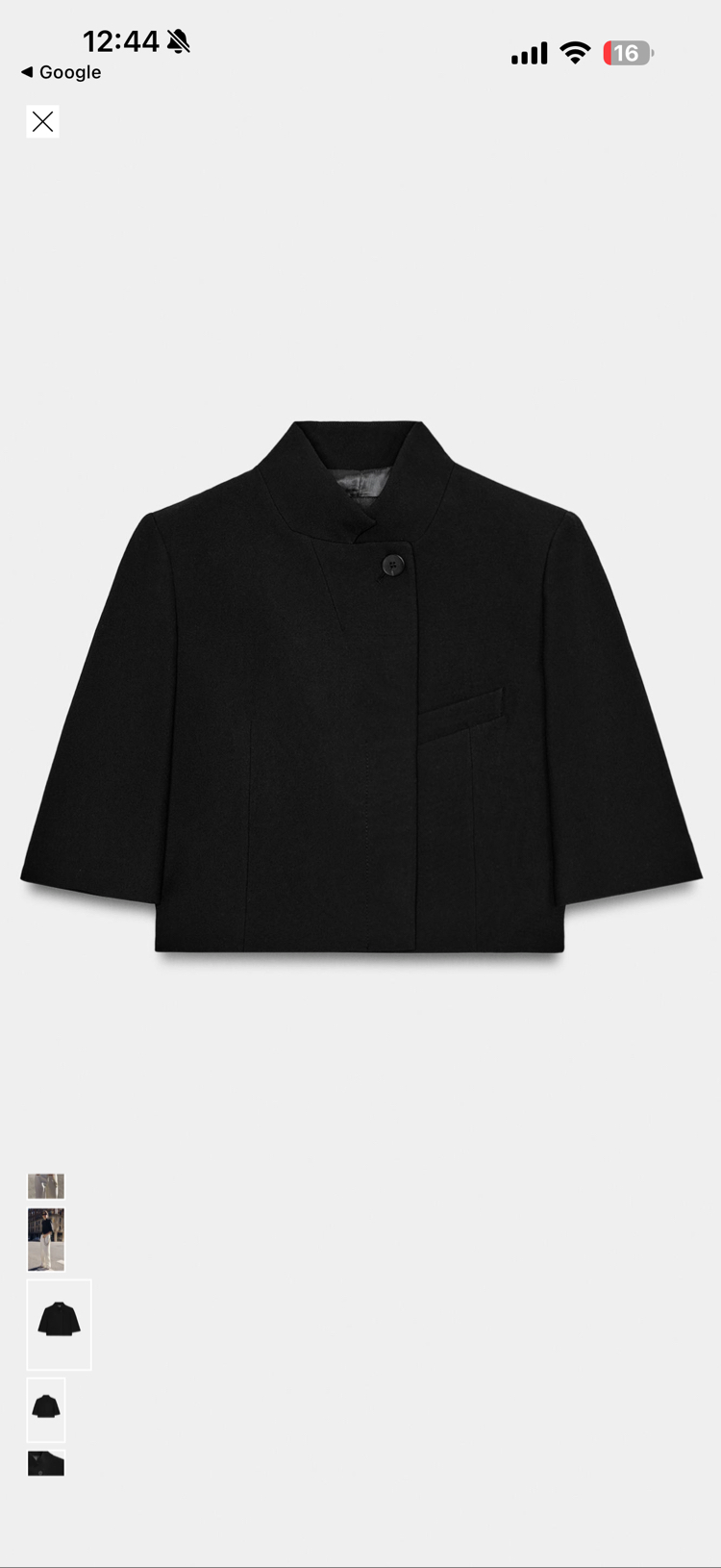 Siyah Kısa kollu blazer ceket