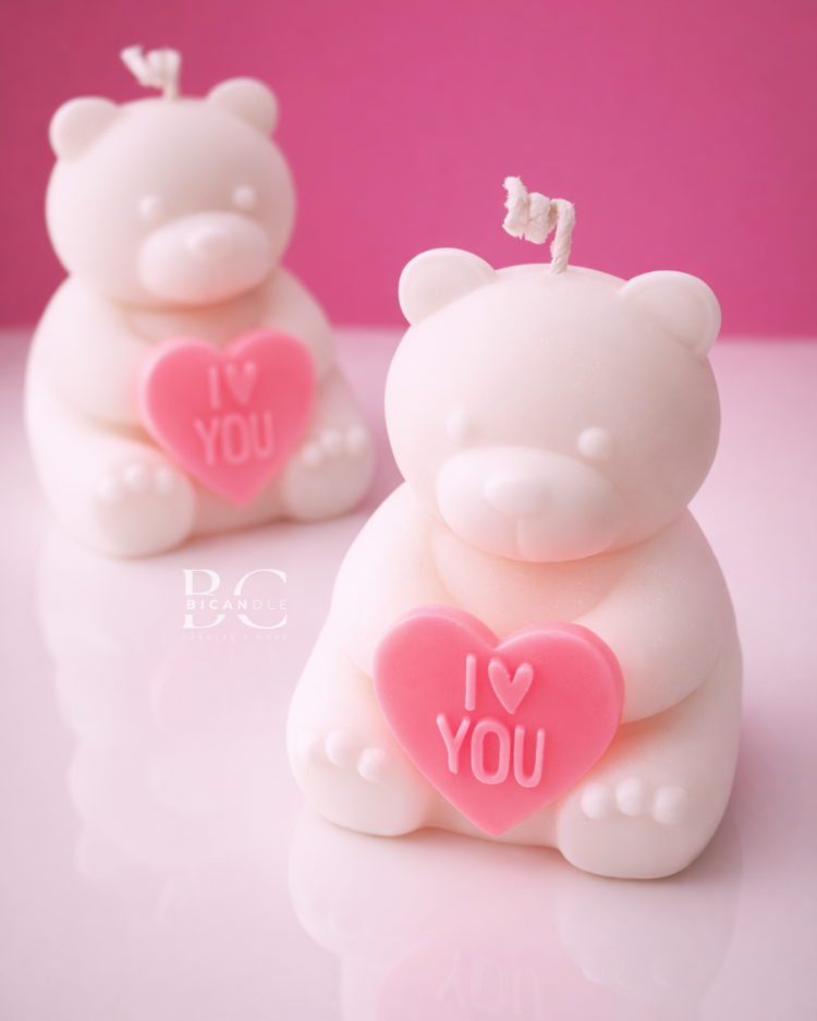 "Love You Bear" Sevimli Ayıcık Mum