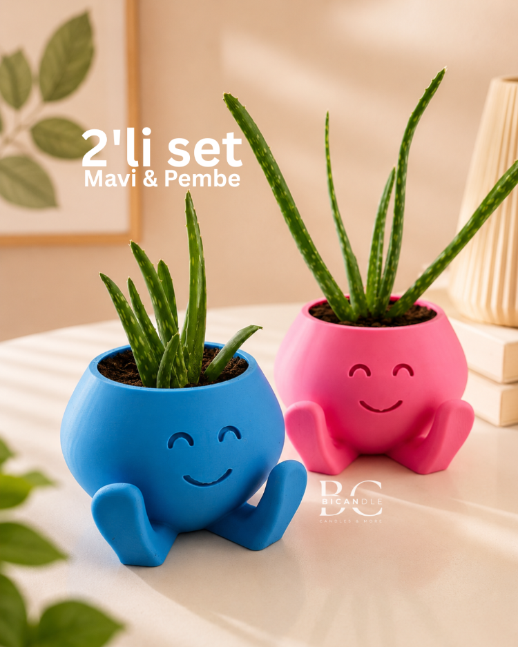2'li "Smile Buddy" Saksı Seti