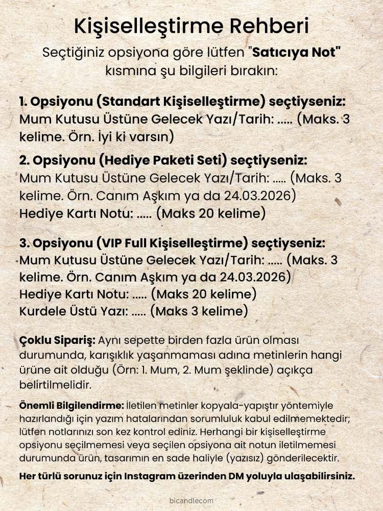 "3D Kalpli" Mum - Kişiselleştirilebilir