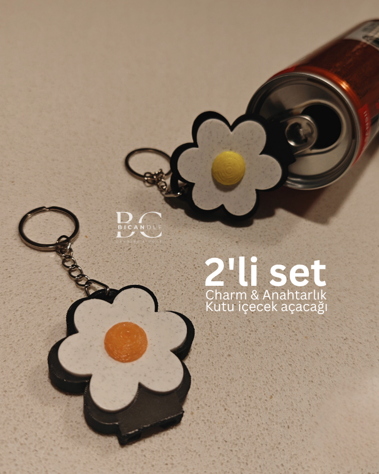 2'li Set-Kutu İçecek Açacağı Anahtarlık / Charm