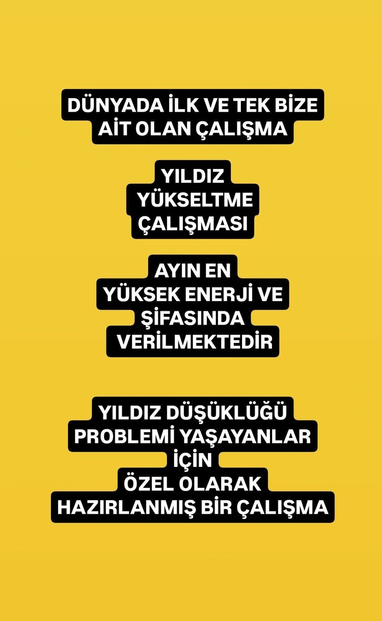 YILDIZ YÜKSELTME ÇALIŞMASI 
