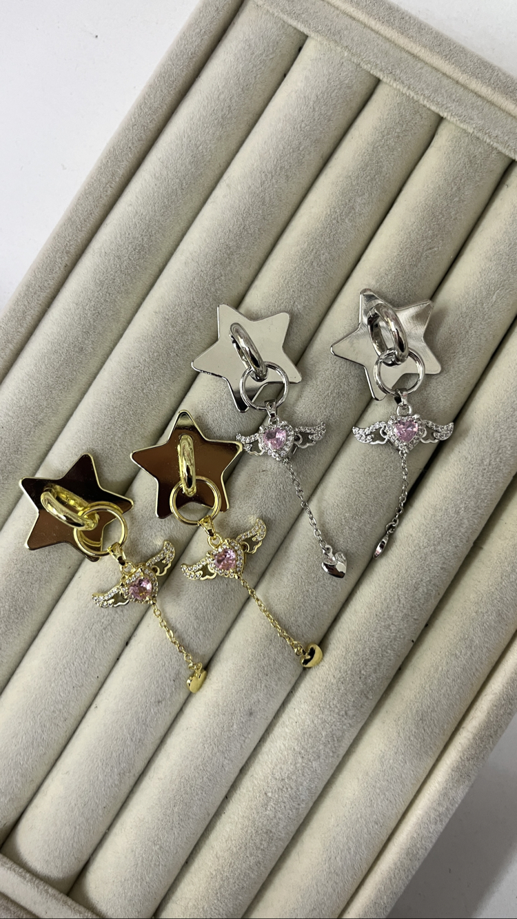 Melek kanadı telefon charm(gold)