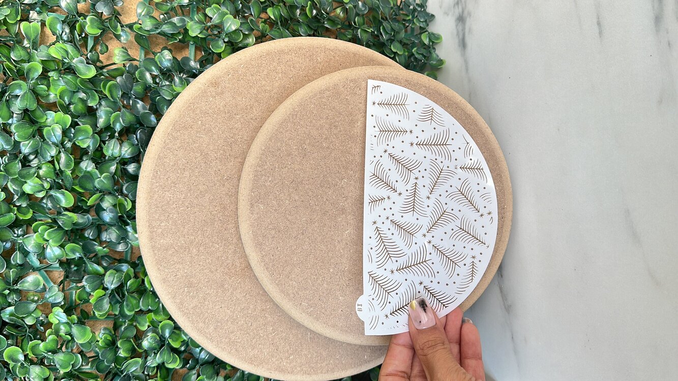 Yılbaşı Stencil -6- Yarım Daire form