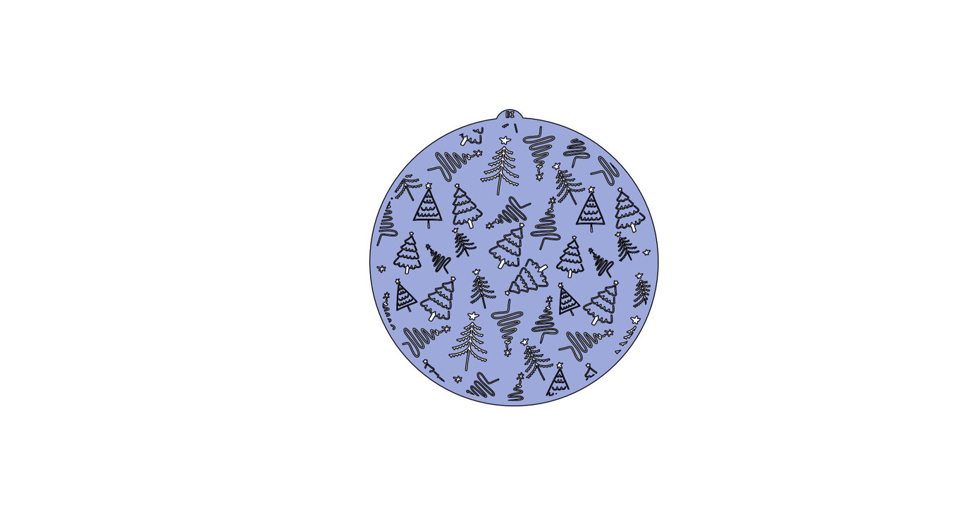 Yılbaşı Stencil -3- Yuvarlak form