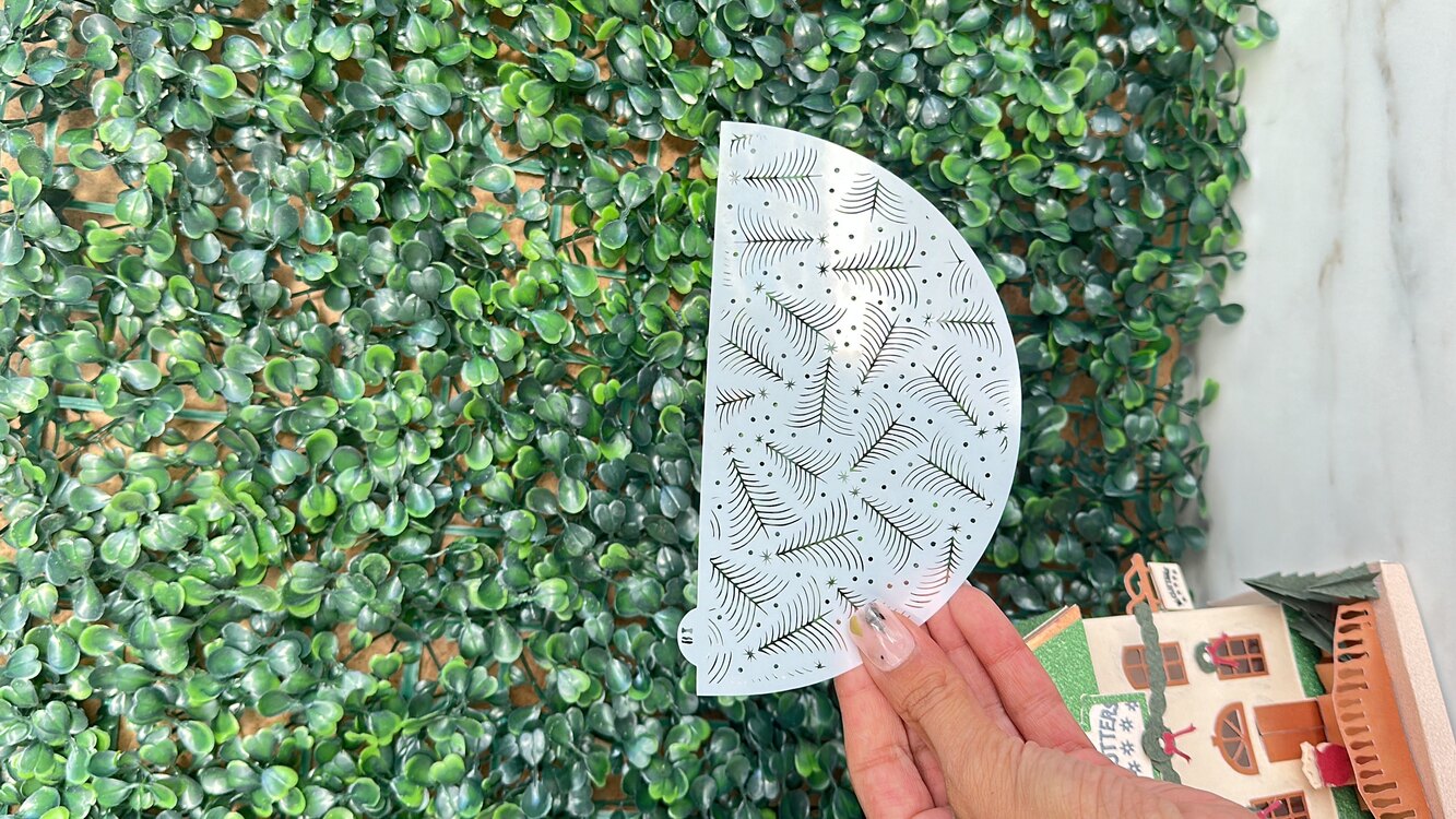 Yılbaşı Stencil -6- Yarım Daire form