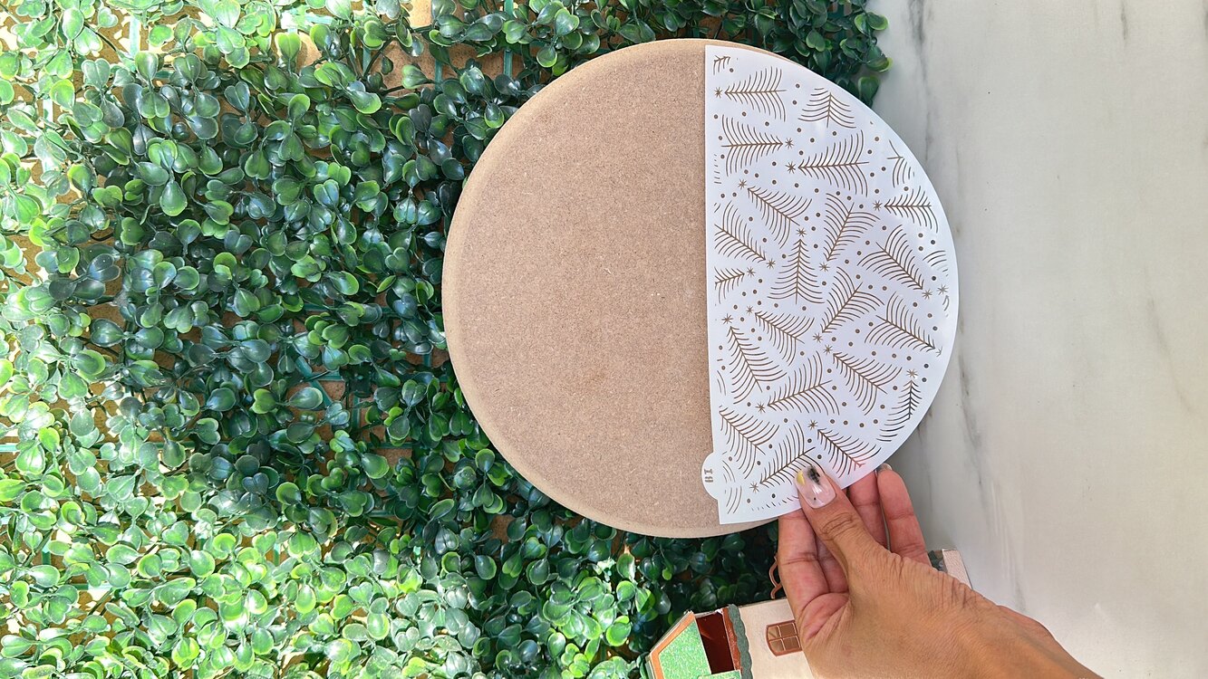 Yılbaşı Stencil -6- Yarım Daire form