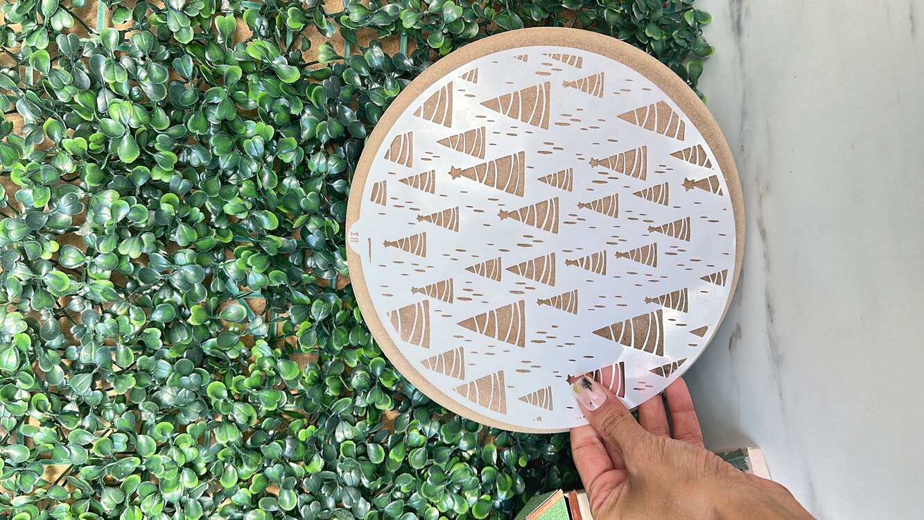 Yılbaşı Stencil -7- Yuvarlak form