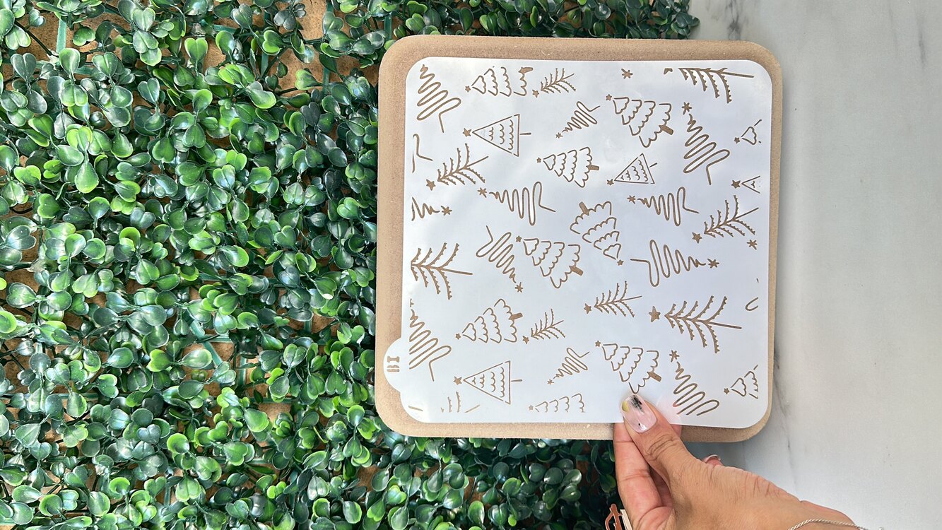 Yılbaşı Stencil -3- Kare form