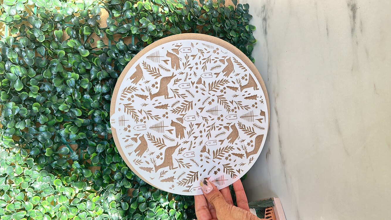 Yılbaşı Stencil -8- Yuvarlak form