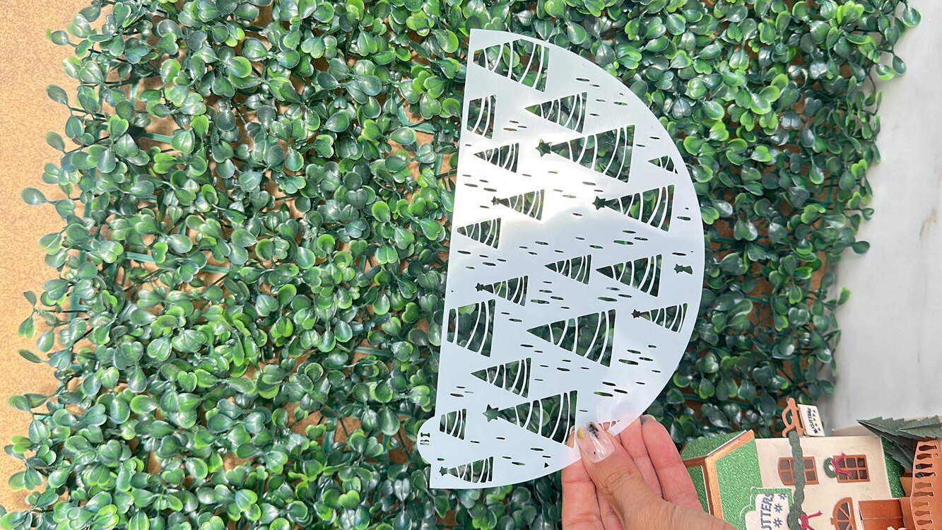 Yılbaşı Stencil -7- Yarım Daire form