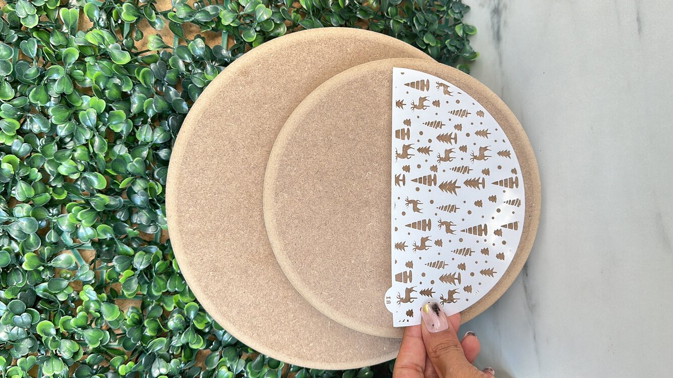 Yılbaşı Stencil -5- Yarım Daire form