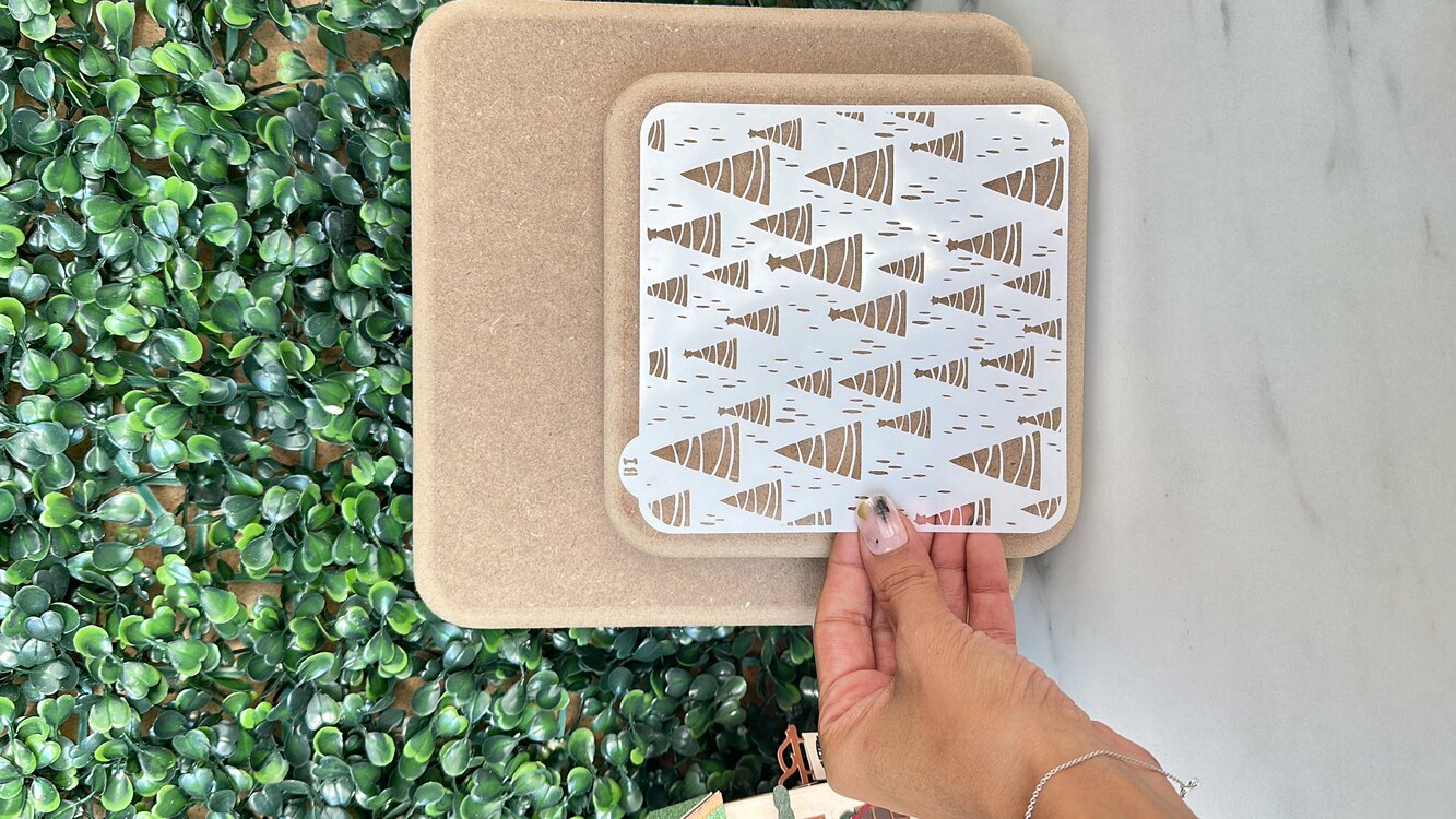 Yılbaşı Stencil -7- Kare form