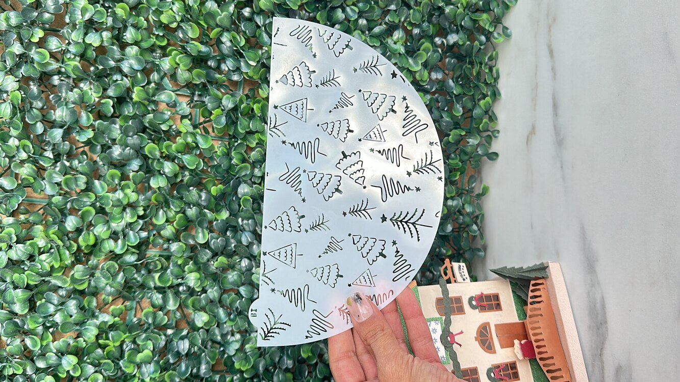 Yılbaşı Stencil -3- Yarım Daire form