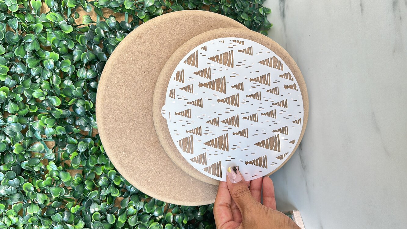 Yılbaşı Stencil -7- Yuvarlak form