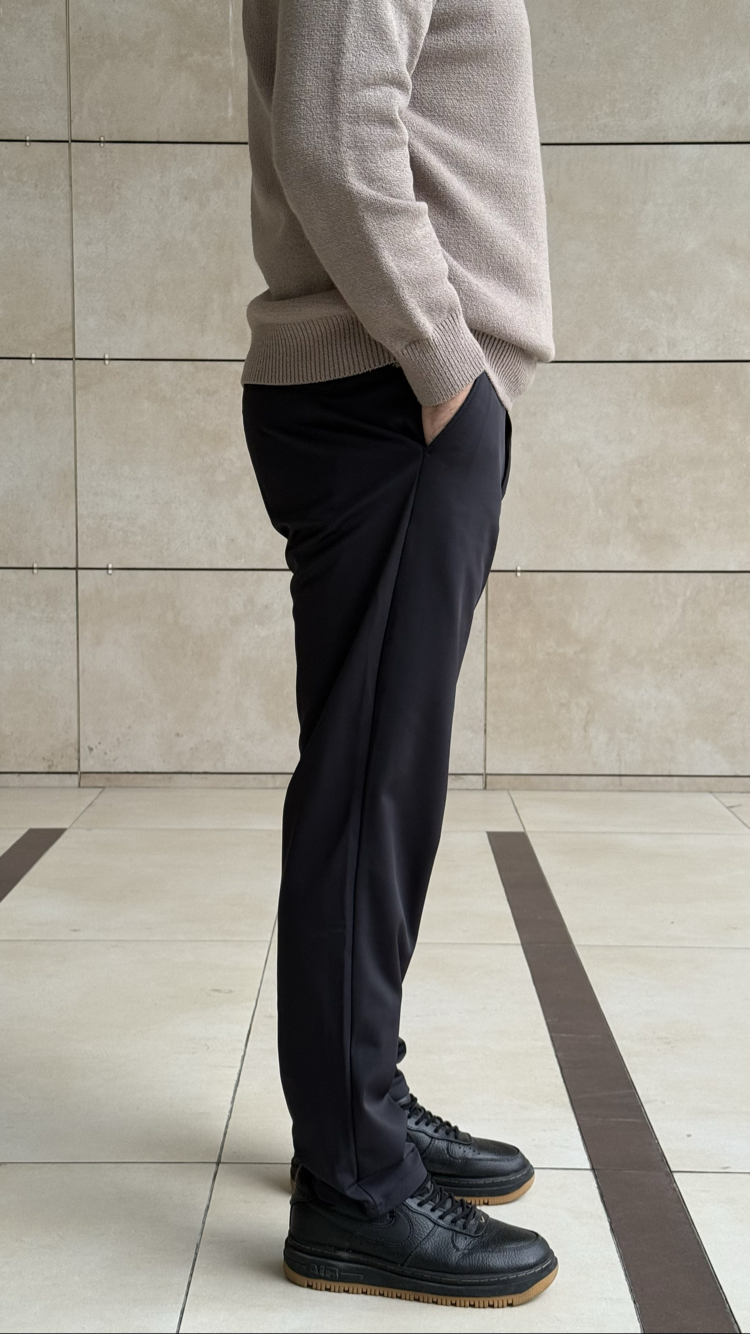 HERMES LACIVERT KUMAŞ PANTOLON