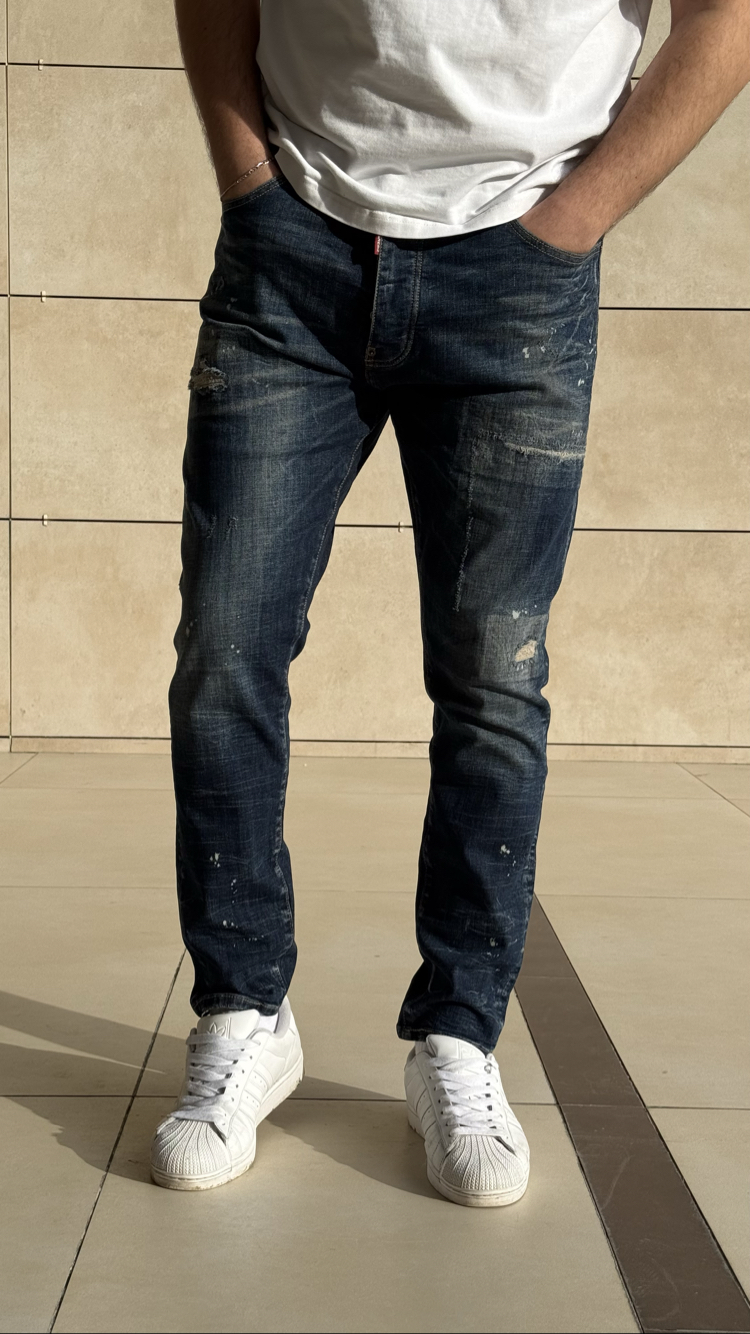 DSQUARED2 LAZER KESİM NAVYBLUE JEANS